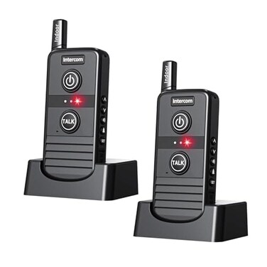 PANDAAR TwoWay Realtime Intercom Intercoms Wireless for Home 4900ft Long Range Room to Room Communication System for Elderly Wireless Intercom System for Home Business Office 2 Pack
