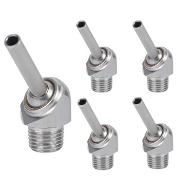 DCYCBTH Inclined HighPressure Cooling Nozzle 5PC Installation Thread 14 PT 103050mm 304 Material Suitable for CNC Machine Tools Lathe Water Spray Jet CoolingHTAP1430