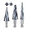 AugTouf toolant Four Spiral Flute Cobalt Step Drill Bit SetPro Max 18783pcs Impact Ready Unibit Step 14 Hex Shank Step Bits for Metal Stainless Steel Aluminum Wood Plastic