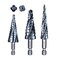 AugTouf toolant Four Spiral Flute Cobalt Step Drill Bit SetPro Max 18783pcs Impact Ready Unibit Step 14 Hex Shank Step Bits for Metal Stainless Steel Aluminum Wood Plastic