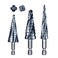 AugTouf toolant Four Spiral Flute Cobalt Step Drill Bit SetPro Max 18783pcs Impact Ready Unibit Step 14 Hex Shank Step Bits for Metal Stainless Steel Aluminum Wood Plastic