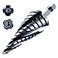 AugTouf toolant Four Spiral Flute Cobalt Step Drill BitPro 316 7812 Step Size Impact Ready Unibit Step Drill Bit 14 Hex Shank Step Bit for Metal Stainless Steel Aluminum Plastic