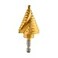 NEIKO 10174A Step Drill Bit 10 Steps 14 to 138 Straight High Speed Steel Titanium Nitride Coated 14 Quick Change Step Bits for Steel Metal Wood Plastic Unibit Cone Drill Bits Two Flute