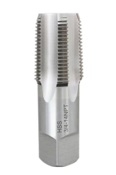 Accusize Industrial Tools 34 to 14 HSS Taper Pipe TapNpt 314 Oal 138 Thread Length American Standard 5 Flutes Npt34