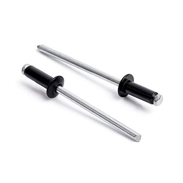 ISPINNER 100pcs 18 x 14 Aluminum Blind Rivets 32 x 6mm Pop Rivets Pack of 100 Black