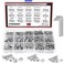 DYWISHKEY 500PCS Metric M3 M4 M5 304 Stainless Steel Flat Head Countersunk Socket Cap Bolts Screws Nuts Assortment Kit with Hex Wrenches