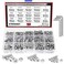 DYWISHKEY 500PCS Metric M3 M4 M5 304 Stainless Steel Flat Head Countersunk Socket Cap Bolts Screws Nuts Assortment Kit with Hex Wrenches