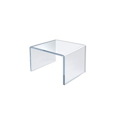 Azar Displays 515328 25 Square Acrylic Riser Clear 4 Pack