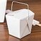 QQOUTLET White Chinese Asian Paper Take Out Box with Wire Handle Leak and Grease Resistant Stackable to Go Boxes 10 8 OZ
