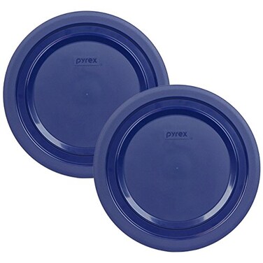 Pyrex 7404PC 45Quart Blue Food Storage Replacement Lid 2Pack Made in USA