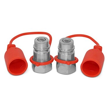 Summit Hydraulics 2 Pack 12 Ag ISO 5675 Hydraulic Quick Connect Male Coupler Ball Valve 12 NPT
