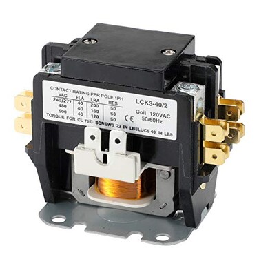 BlueNatHxRPR 120V Coil 2 Pole FLA 40 Amp Definite Purpose AC Contactor