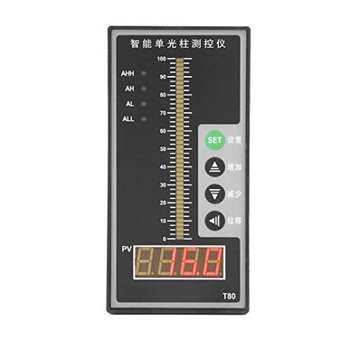 Walfront Level Meter Sensor Water Depth Level Display Meter Intelligent Pressure Controller Light Column Display 420MA Level Transmitter Liquid