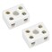 uxcell 2 Way Ceramics Terminal Blocks Porcelain Ceramic Connectors for Electrical Wire Cable 2pcs