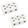 uxcell 3 Way Ceramics Terminal Blocks High Temp Porcelain Ceramic Connectors for Electrical Wire Cable 2pcs