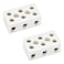 uxcell 3 Way Ceramics Terminal Blocks High Temp Porcelain Ceramic Connectors for Electrical Wire Cable 2pcs