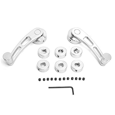 KIMISS Window Crank Handle Winder2pcs Alloy Window Handle Riser Winder Crank Fit for Classic CarSliver
