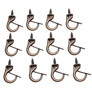 Rddconkit 30 Pcs Windproof Metal Ceiling Hooks Screw in Screw Hooks