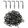 IDEALSV Black 1 Inch 1 Shape Screw Hooks L Shape Hook 7 Shape Right Angle Medal Hooks 40 Pack
