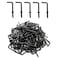 IDEALSV Black 1 Inch 1 Shape Screw Hooks L Shape Hook 7 Shape Right Angle Medal Hooks 40 Pack