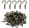 IDEALSV Small Screw Hooks 58 Inch 160 Pcs Metal Screw Ceiling Hooks Christmas Lights Hooks Jewelry Hooks Cup Hooks for Hanging Bronze