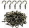 IDEALSV Small Screw Hooks 58 Inch 160 Pcs Metal Screw Ceiling Hooks Christmas Lights Hooks Jewelry Hooks Cup Hooks for Hanging Bronze