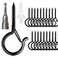 FSAH 48 PCS QHanger Hooks Screw Hooks for Outdoor String Lights Safety Buckle Design Cup Eye Hook for Hanging Christmas Lights Plants Wind Chimes Mounted on Wall Ceiling Include 1 Wing Nut Driver