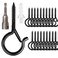 FSAH 48 PCS QHanger Hooks Screw Hooks for Outdoor String Lights Safety Buckle Design Cup Eye Hook for Hanging Christmas Lights Plants Wind Chimes Mounted on Wall Ceiling Include 1 Wing Nut Driver