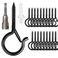 FSAH 48 PCS QHanger Hooks Screw Hooks for Outdoor String Lights Safety Buckle Design Cup Eye Hook for Hanging Christmas Lights Plants Wind Chimes Mounted on Wall Ceiling Include 1 Wing Nut Driver