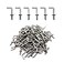 IDEALSV 100 Pcs 12 Small L Shaped Screw in Right Angle Hooks Square Bend Hook Jewelry Hooks Silver