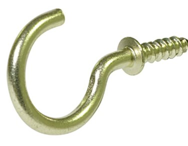 Hillman The Group 41854 Cup Hooks 34Inch Brass 50Pack