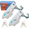 WJSKDQ 2Pcs Compression Latches Flush Sealed Lever Latch Zinc Alloy Adjustable Compression Latches Lock Large Lever Hand Operated Silver