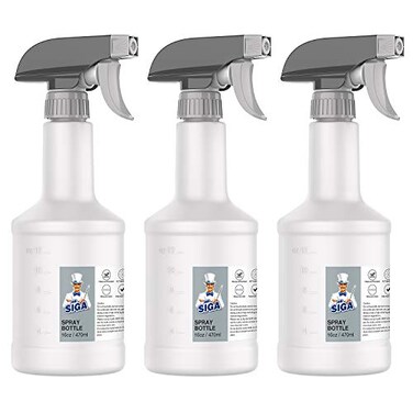 MR.SIGA MRSIGA 16 oz Empty Plastic Spray Bottles for Cleaning Solutions Heavy Duty Household Reusable Spray Bottles with Measurements and Adjustable Leak Proof Nozzle 3 Pack