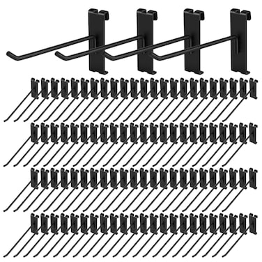 Polmart Heavy Duty 8 GridwallGrid Panel Hooks Black 96Pack 8inch