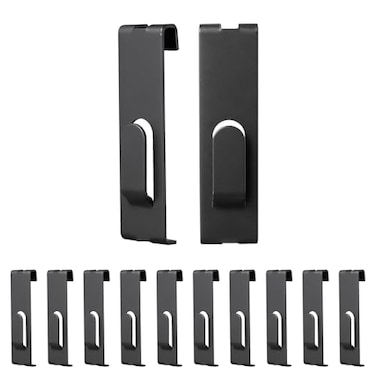 PYBTOOL 10PC Gridwall Notch Hooks Grid Wall Hooks Gridwall Picture Hanger Gridwall Accessories for Retail Displaying Photogragh Art Shows PaintingsBlack