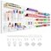 FZK Peg Board with Hooks Plastic Pegboard Kit with 4 White Pegboards and Accessories Peg Board Wall Organizer for Office and Craft Room
