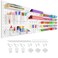 FZK Peg Board with Hooks Plastic Pegboard Kit with 4 White Pegboards and Accessories Peg Board Wall Organizer for Office and Craft Room