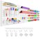 FZK Peg Board with Hooks Plastic Pegboard Kit with 4 White Pegboards and Accessories Peg Board Wall Organizer for Office and Craft Room