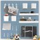 RIVTUN WallMounted Pegboard Kit 252 x 252 Organizer Panel Large CostEffective NailFree Installation Blue