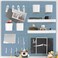 RIVTUN WallMounted Pegboard Kit 252 x 252 Organizer Panel Large CostEffective NailFree Installation Blue