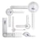 ASA TECHMED 6 Pcs 360 12 8 and 6 Inch Medical Spinal Goniometer Angle Protractor Angle Ruler