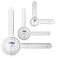 ASA TECHMED 3 Pcs Goniometer Set 12 8 6 Inch Medical Spinal Goniometer Angle Protractor Angle Ruler