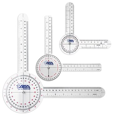 ASA TECHMED 3 Pcs Goniometer Set 12 8 6 Inch Medical Spinal Goniometer Angle Protractor Angle Ruler