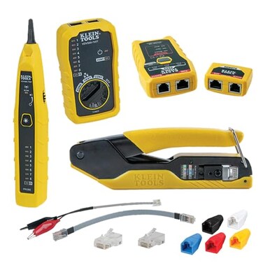 Klein Tools 80085 VDV LAN Cable and Wire Tester Kit for Klein PassThu RJ45 Modular Data Plugs 6Piece