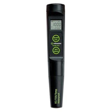 Milwaukee EC59 LED Waterproof Combination Pocket ECTDSTemp Tester with Replaceable Electrode 3999 microSiemenscm 1 microSiemenscm Resolution 2 percent ECTDS Accuracy 00 to 600 degree C