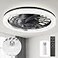 LITTARBY Ceiling Fans with Lights Socket Fan Light with Remote Control Dimmable Brightness 3000K6500K Memory Socket Modern Flush Mount Low Profile Ceiling Fan for Bedroom Small Living Room Kitchen Bla