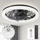 LITTARBY Ceiling Fans with Lights Socket Fan Light with Remote Control Dimmable Brightness 3000K6500K Memory Socket Modern Flush Mount Low Profile Ceiling Fan for Bedroom Small Living Room Kitchen Bla