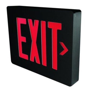 Lithonia Lighting LQM S 3 R 120277 EL N M6 Quantum Thermoplastic LED Emergency Exit Sign