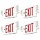 FREELICHT 4 Pack LED DoubleSided Exit Sign with Emergency Lights Adjustable LED Emergency Exit Lights with Battery Backup Hard Wired UL AC 120277V