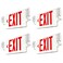 FREELICHT 4 Pack LED DoubleSided Exit Sign with Emergency Lights Adjustable LED Emergency Exit Lights with Battery Backup Hard Wired UL AC 120277V